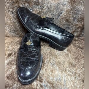 Gucci Black Leather Men's Loafers